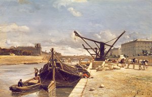 Uitzicht op de Pont Royal, Parijs